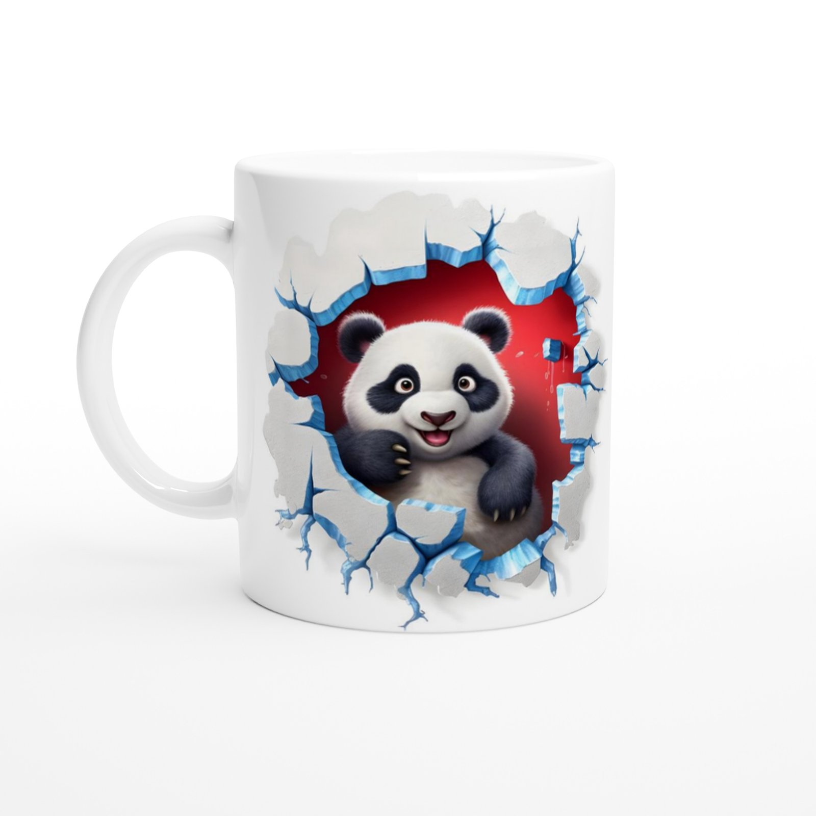 3D Sevimli Panda Baskılı Kupa Bardak