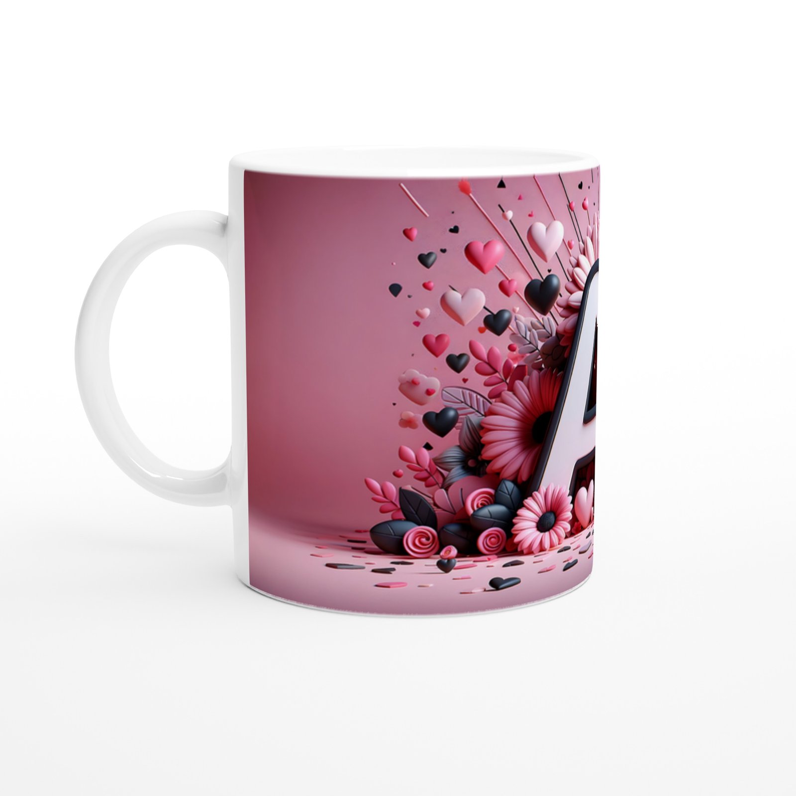 A Harfi Dekoratif Alfabe Temalı Kupa Bardak - 2