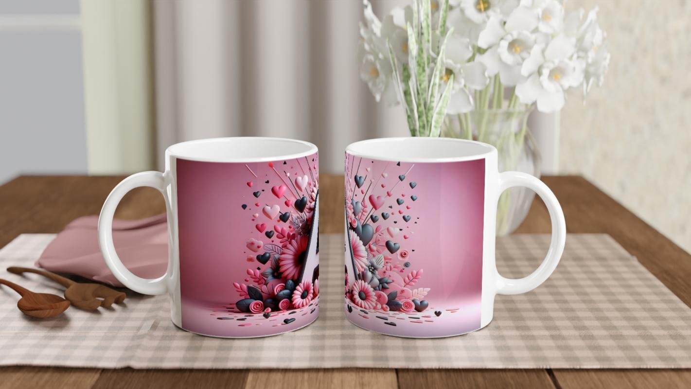 A Harfi Dekoratif Alfabe Temalı Kupa Bardak - 5