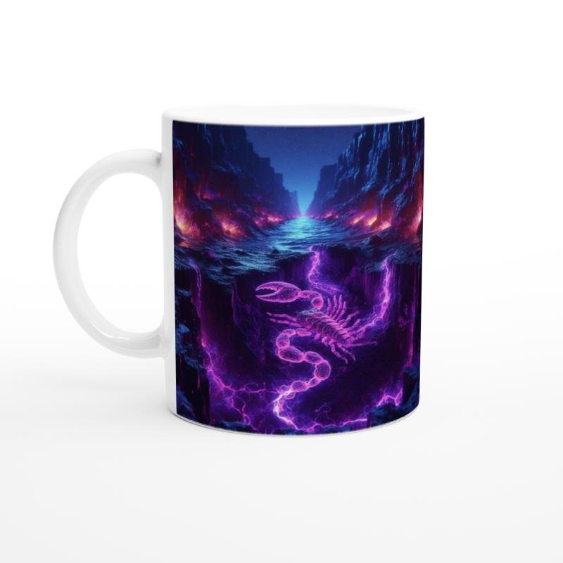 Akrep Burcu Baskılı Kahve Kupası - Astral Denizaltı Dünyası Vs2