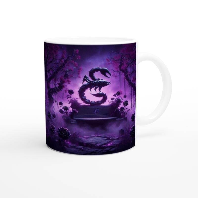 Akrep Burcu Baskılı Kahve Kupası - Ay ışığında Zodyak Bahçesi Vs1 - 3