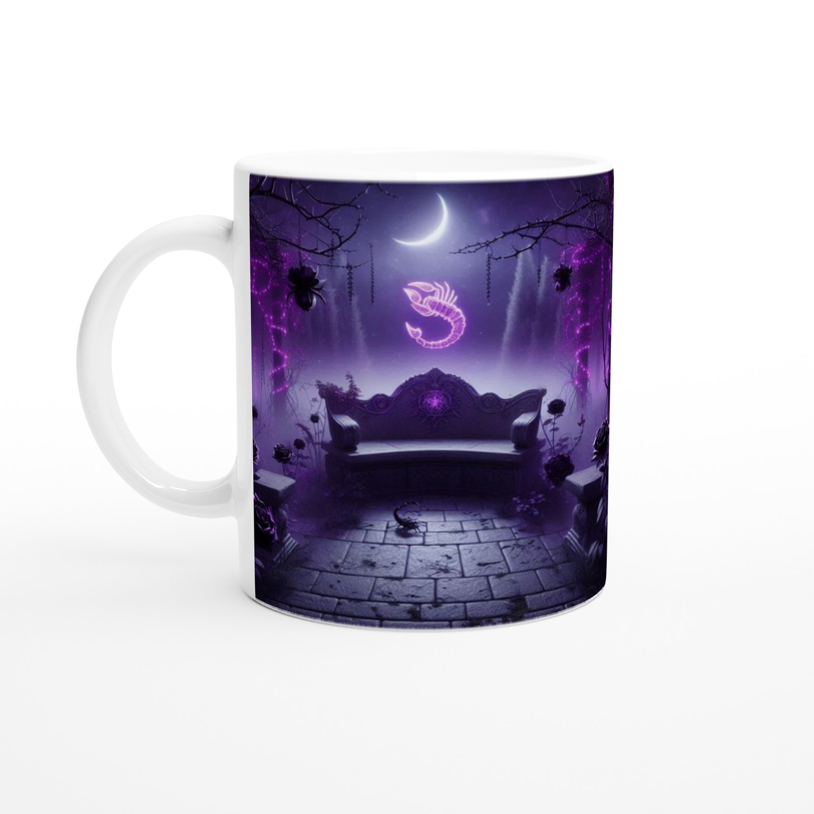 Akrep Burcu Baskılı Kahve Kupası - Ay ışığında Zodyak Bahçesi Vs2