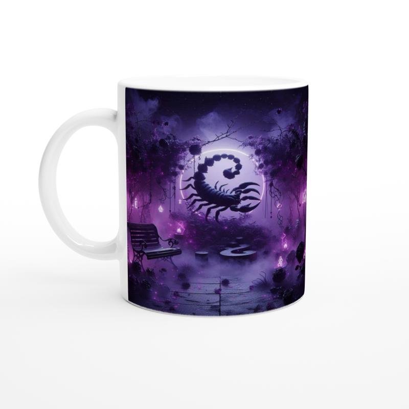 Akrep Burcu Baskılı Kahve Kupası - Ay ışığında Zodyak Bahçesi Vs3