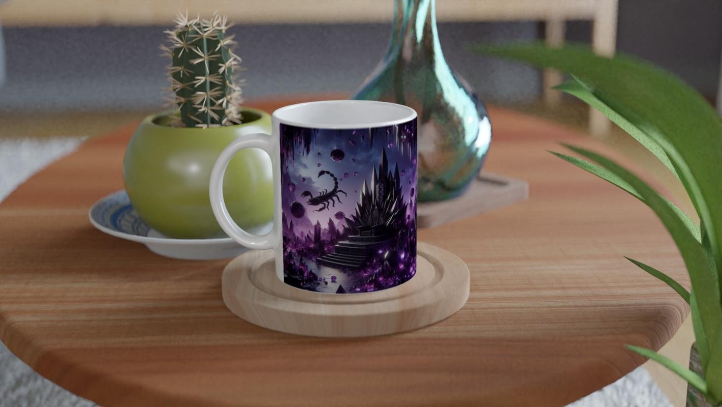 Akrep Burcu Baskılı Kahve Kupası - Büyülü Kristal Mağarası Temalı Vs2 - 4