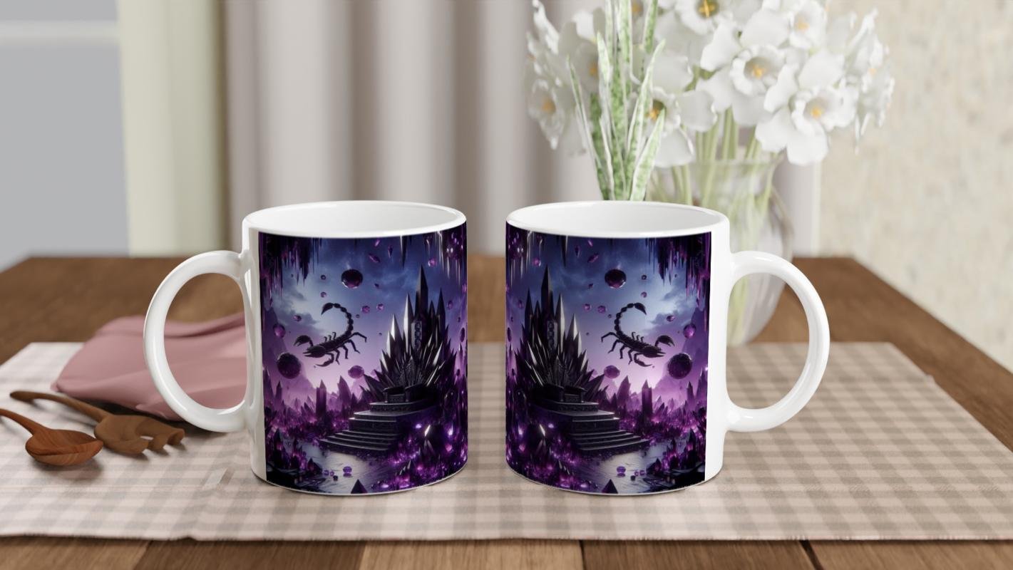 Akrep Burcu Baskılı Kahve Kupası - Büyülü Kristal Mağarası Temalı Vs2 - 5