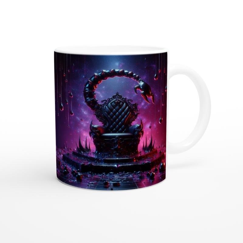 Akrep Burcu Baskılı Kahve Kupası - Galaktik Taht Odası Temalı Vs4 - 3