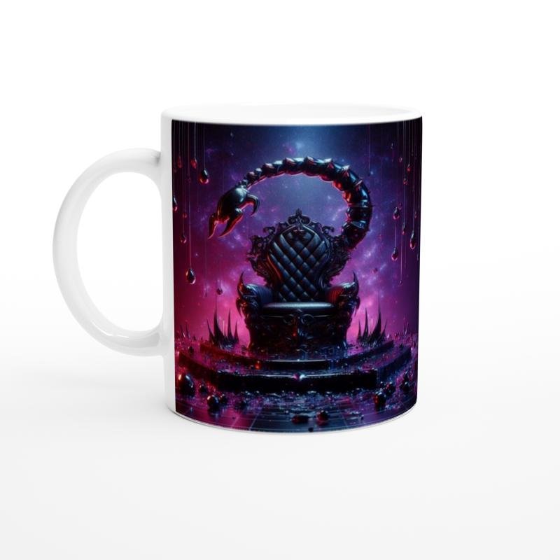 Akrep Burcu Baskılı Kahve Kupası - Galaktik Taht Odası Temalı Vs4