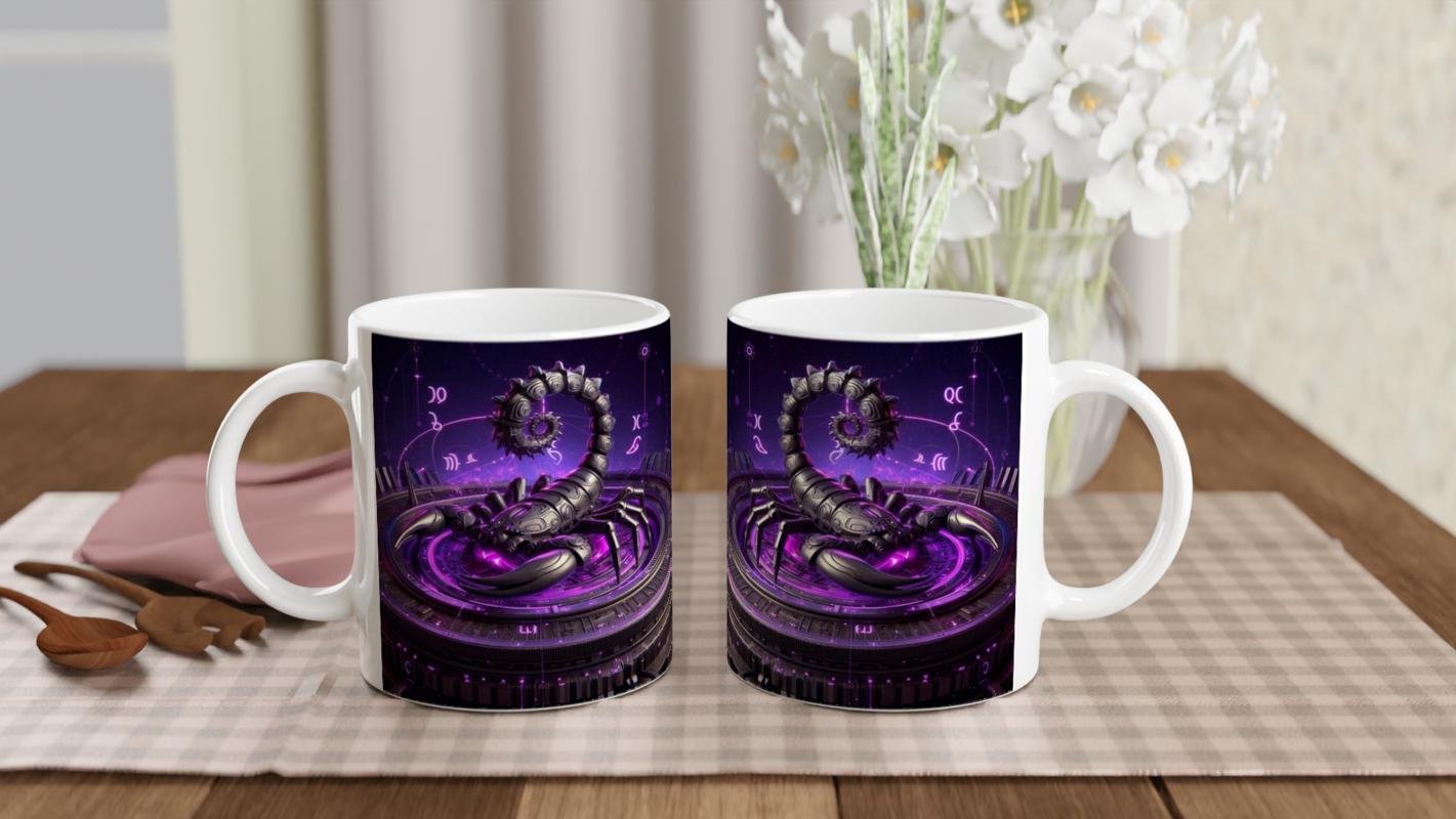 Akrep Burcu Baskılı Kahve Kupası - Zamanın Çarkları Astroloji Mekanizması Vs4 - 5