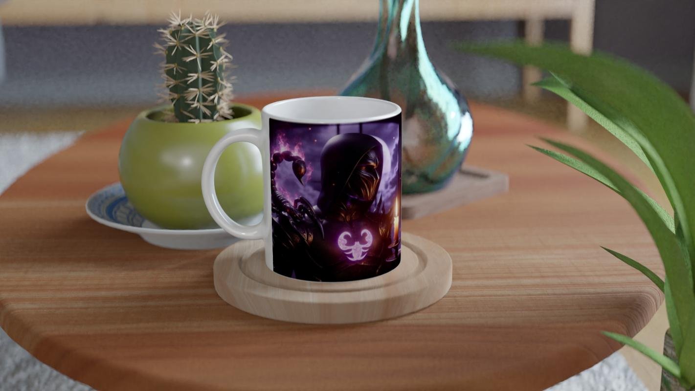 Akrep Burcu Baskılı Kahve Kupası - Zodyak Maskeli Balo Vs3 - 4