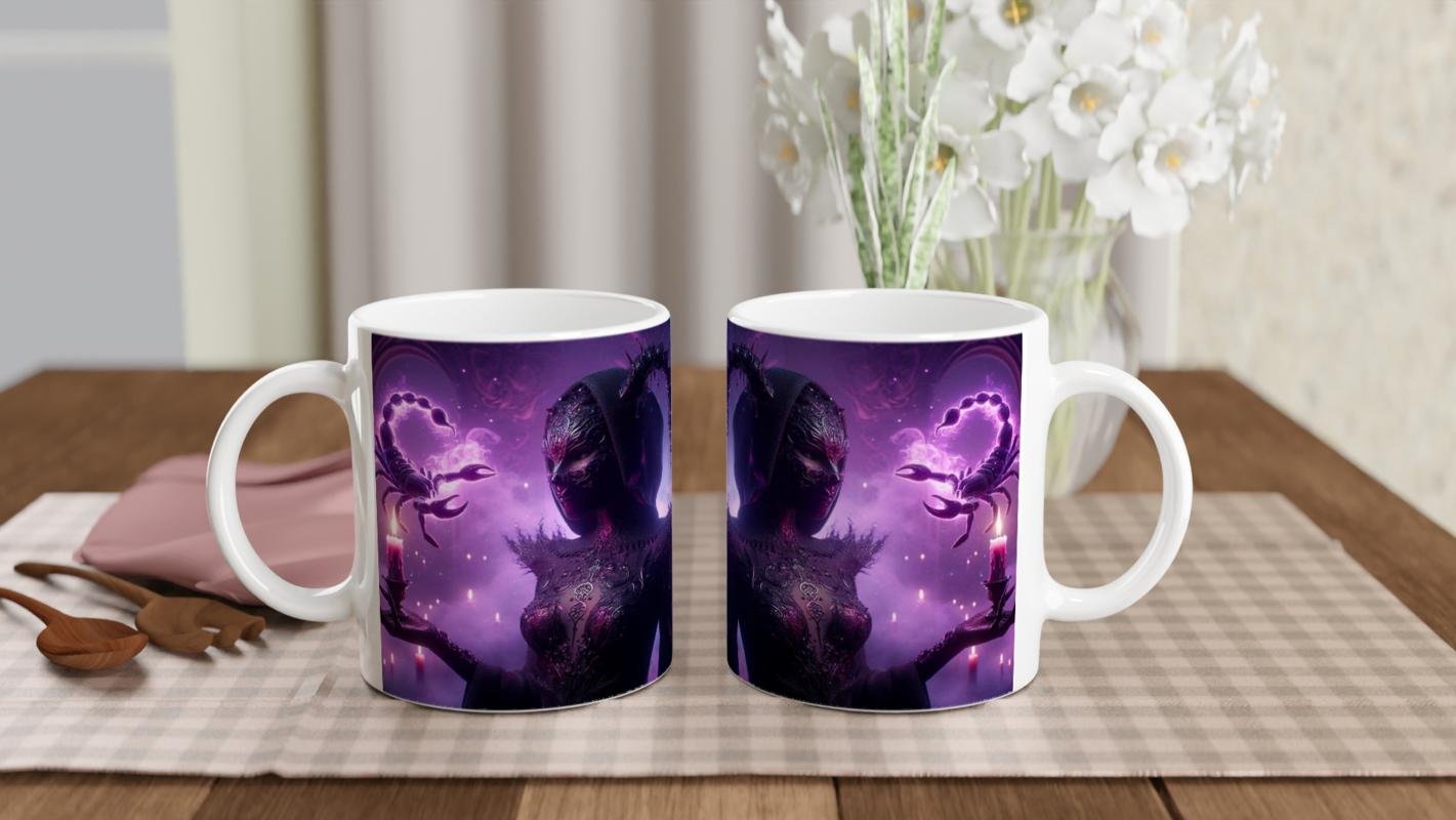 Akrep Burcu Baskılı Kahve Kupası - Zodyak Maskeli Balo Vs4 - 5