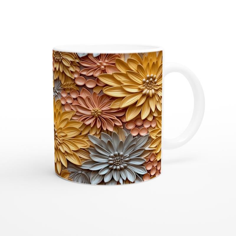 Altın Çiçek Tarlası Kupa Bardak - 3