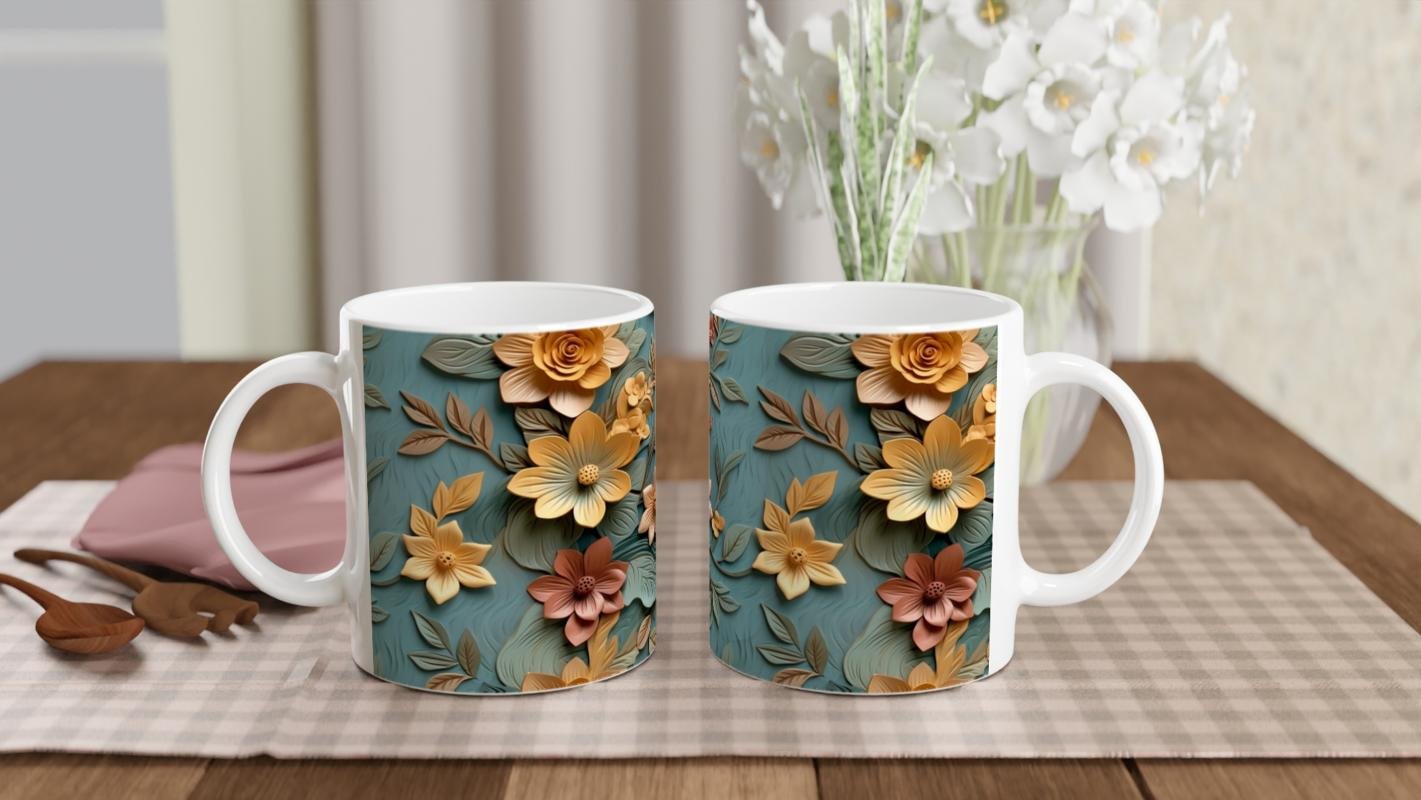 Altın Sarısı Bahar Dokunuşlu Kupa Bardak - 5