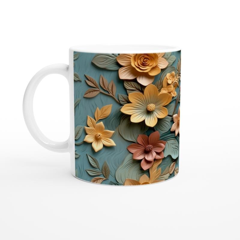 Altın Sarısı Bahar Dokunuşlu Kupa Bardak