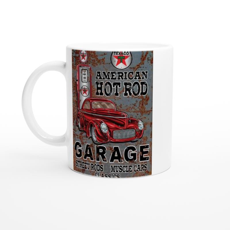 American Hot Rod Texaco Temalı Kupa Bardak