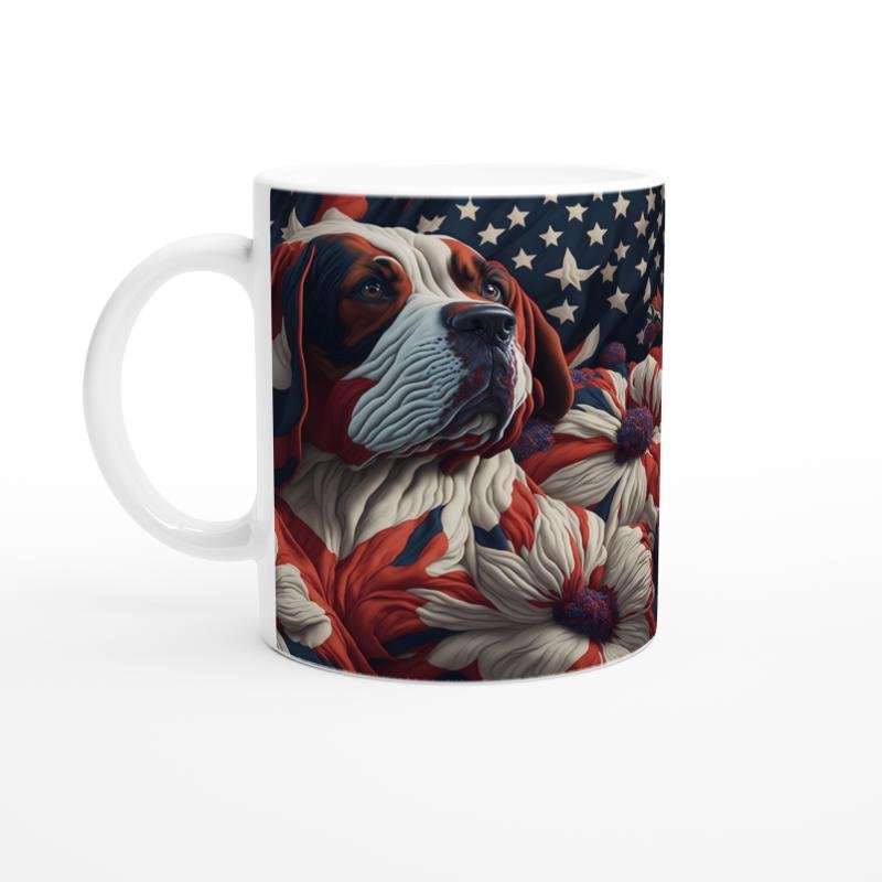 Amerikan Temalı Saint Bernard Köpek Tasarımlı Baskılı Kupa Bardak