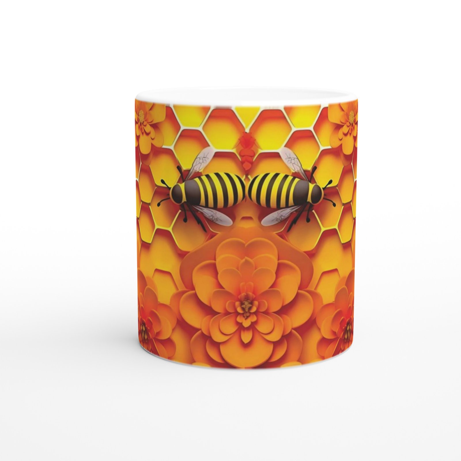 Arı Petek Baskılı Kupa Bardak - 2