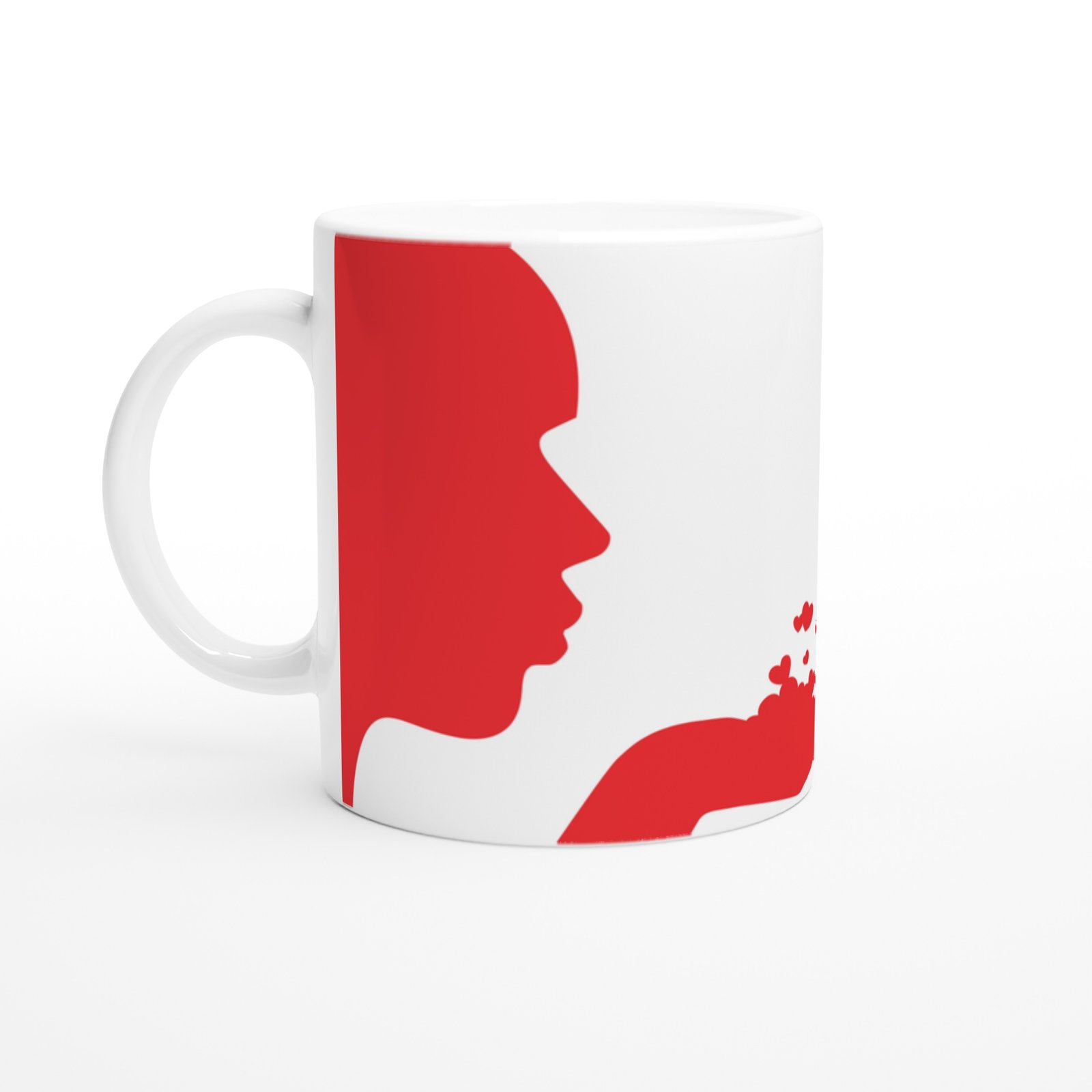 Aşkı Fısıldayan Kadın Silüeti Kupa