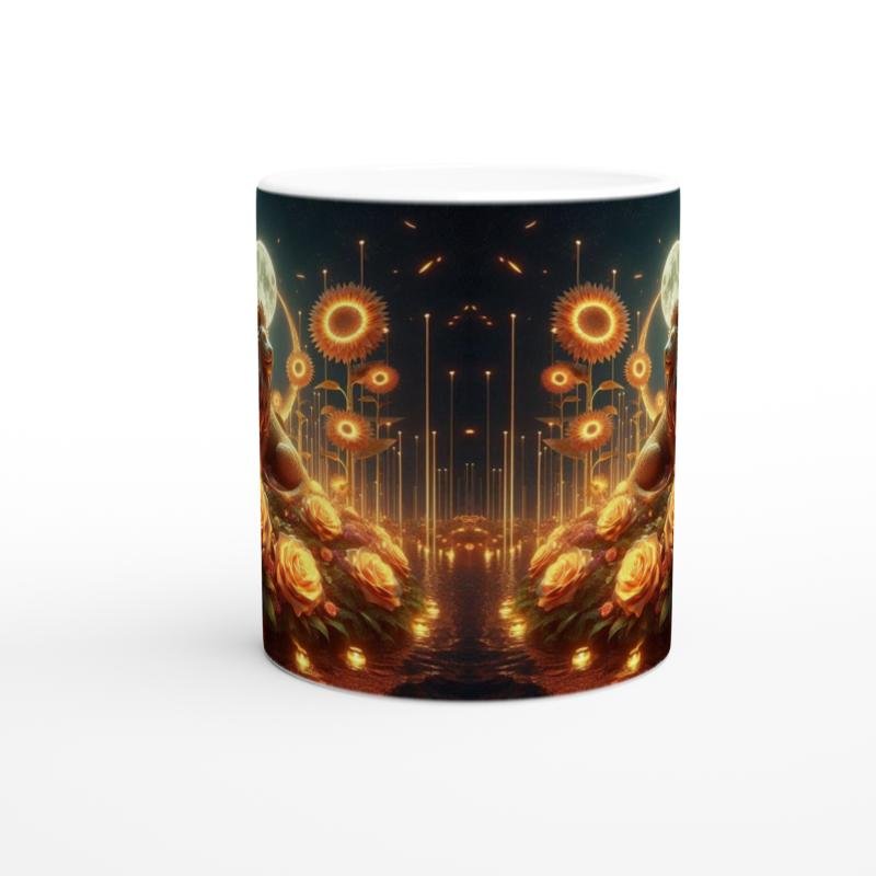 Aslan Burcu Baskılı Kahve Kupası - Ay ışığında Zodyak Bahçesi Vs3 - 2