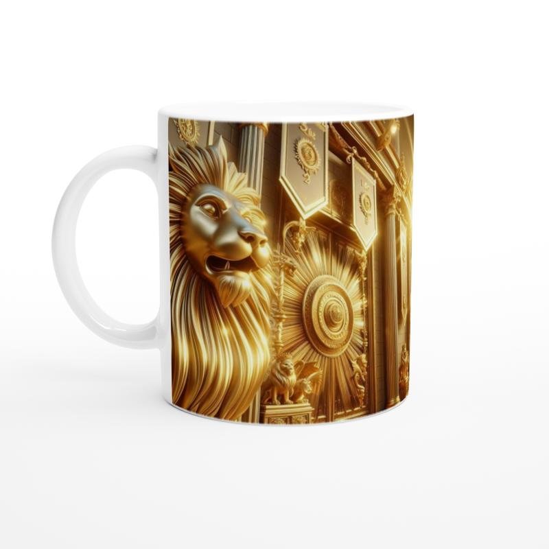 Aslan Burcu Baskılı Kahve Kupası - Burçlar Krallığı Şatosu Vs1