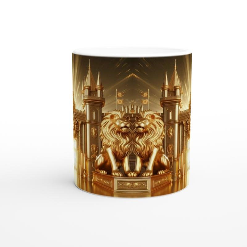 Aslan Burcu Baskılı Kahve Kupası - Burçlar Krallığı Şatosu Vs2 - 2