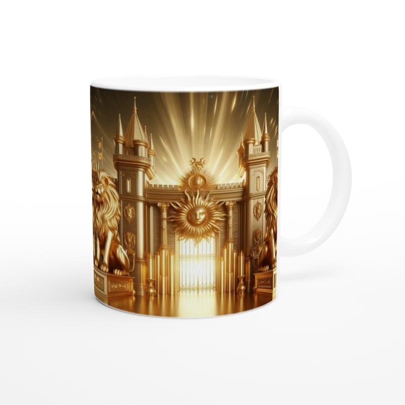 Aslan Burcu Baskılı Kahve Kupası - Burçlar Krallığı Şatosu Vs2 - 3