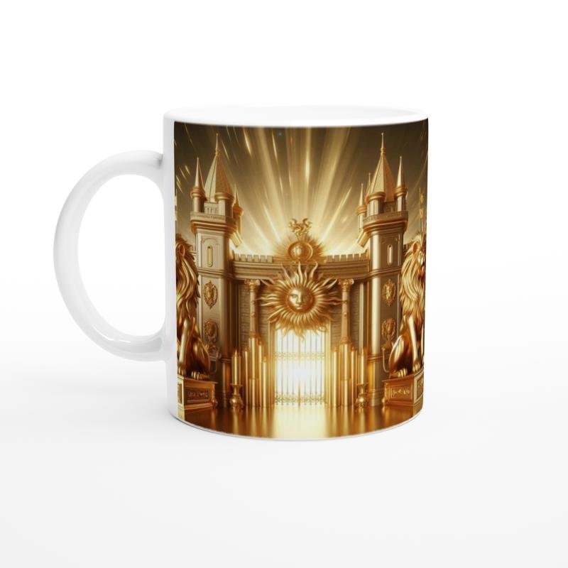 Aslan Burcu Baskılı Kahve Kupası - Burçlar Krallığı Şatosu Vs2