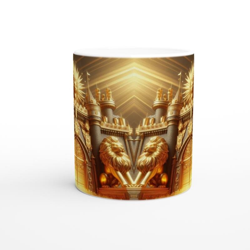 Aslan Burcu Baskılı Kahve Kupası - Burçlar Krallığı Şatosu Vs3 - 2