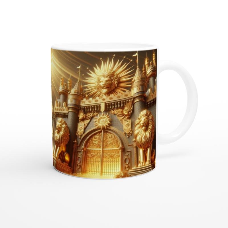 Aslan Burcu Baskılı Kahve Kupası - Burçlar Krallığı Şatosu Vs3 - 3