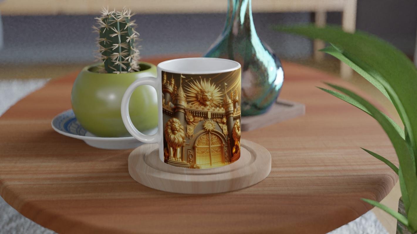 Aslan Burcu Baskılı Kahve Kupası - Burçlar Krallığı Şatosu Vs3 - 4