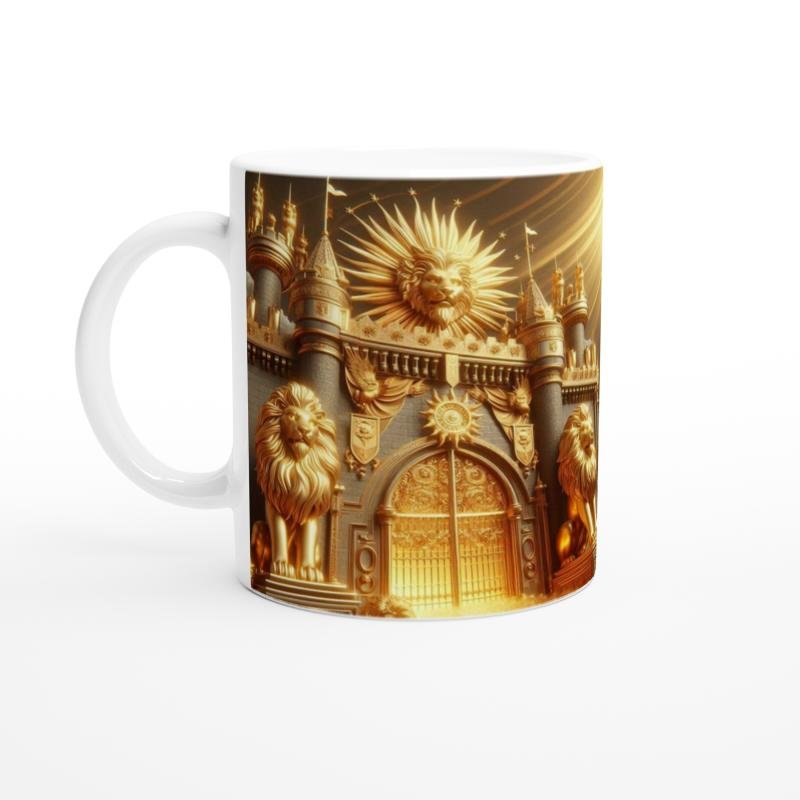 Aslan Burcu Baskılı Kahve Kupası - Burçlar Krallığı Şatosu Vs3