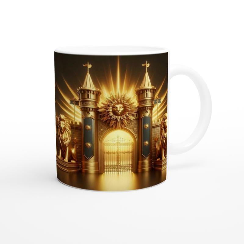 Aslan Burcu Baskılı Kahve Kupası - Burçlar Krallığı Şatosu Vs4 - 3