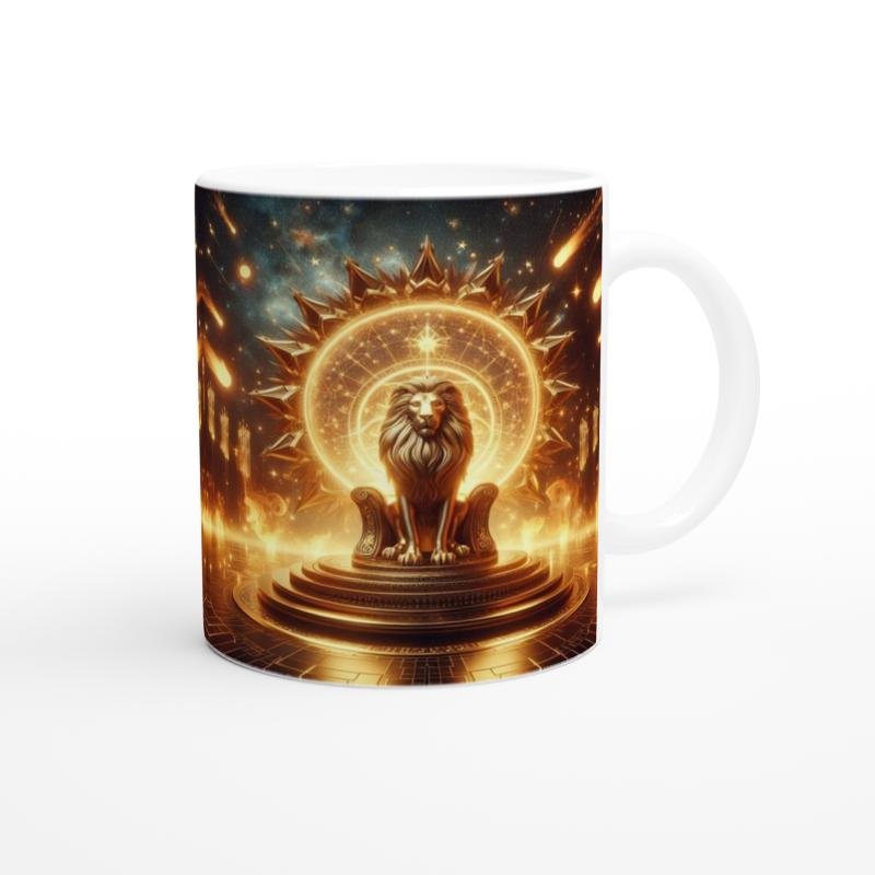 Aslan Burcu Baskılı Kahve Kupası - Galaktik Taht Odası Temalı Vs3 - 3