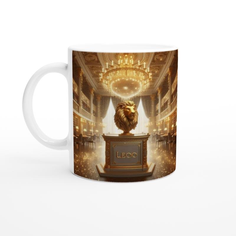 Aslan Burcu Baskılı Kahve Kupası - Zodyak Kütüpanesi Vs2