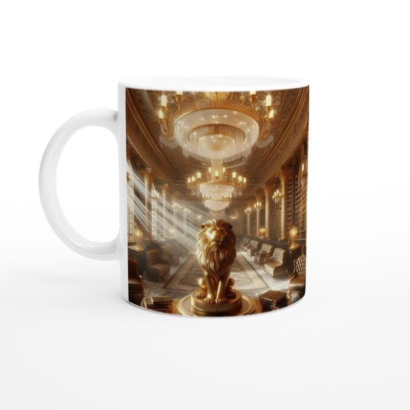 Aslan Burcu Baskılı Kahve Kupası - Zodyak Kütüpanesi Vs3