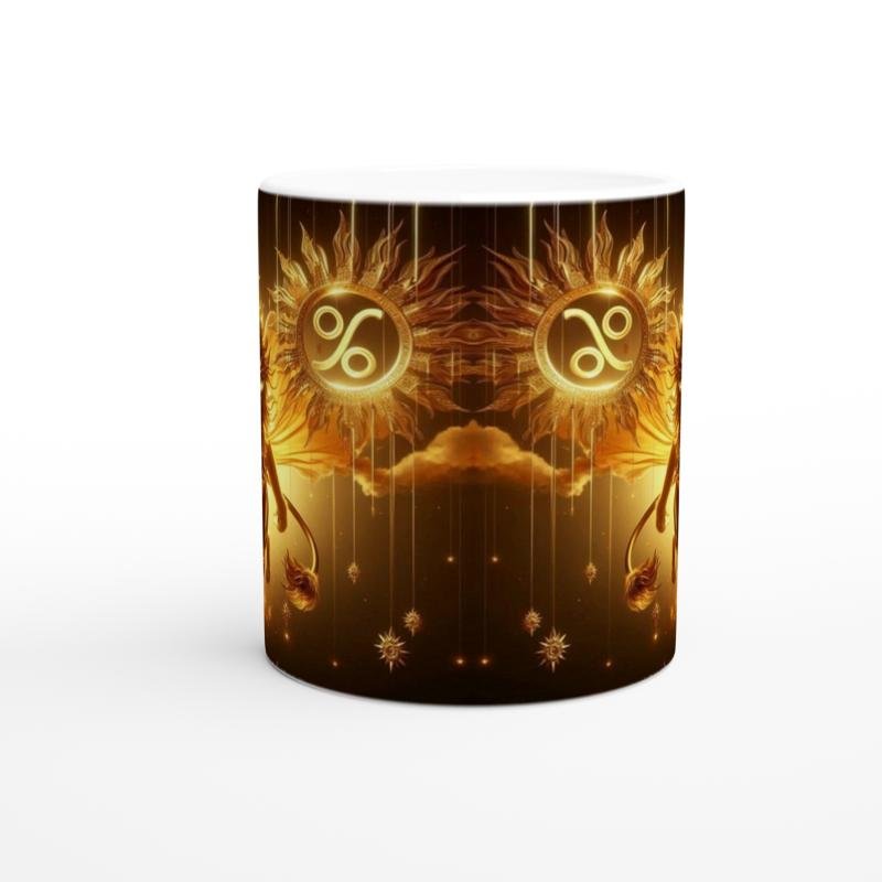 Aslan Burcu Baskılı Kahve Kupası - Zodyak Maskeli Balo Vs1 - 2