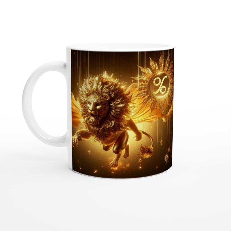 Aslan Burcu Baskılı Kahve Kupası - Zodyak Maskeli Balo Vs1