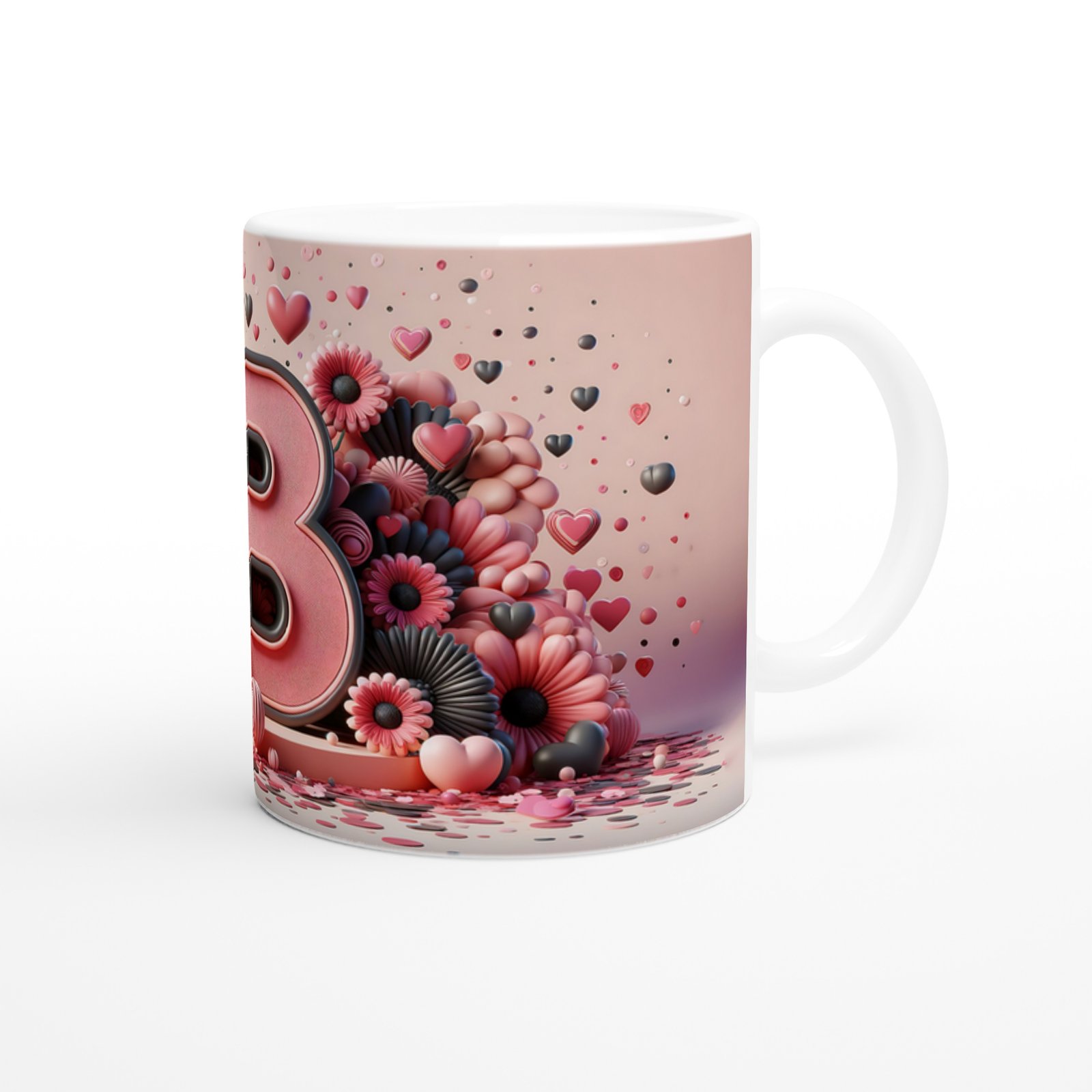 B Harfi Modern Alfabe Kupa Bardak - 3