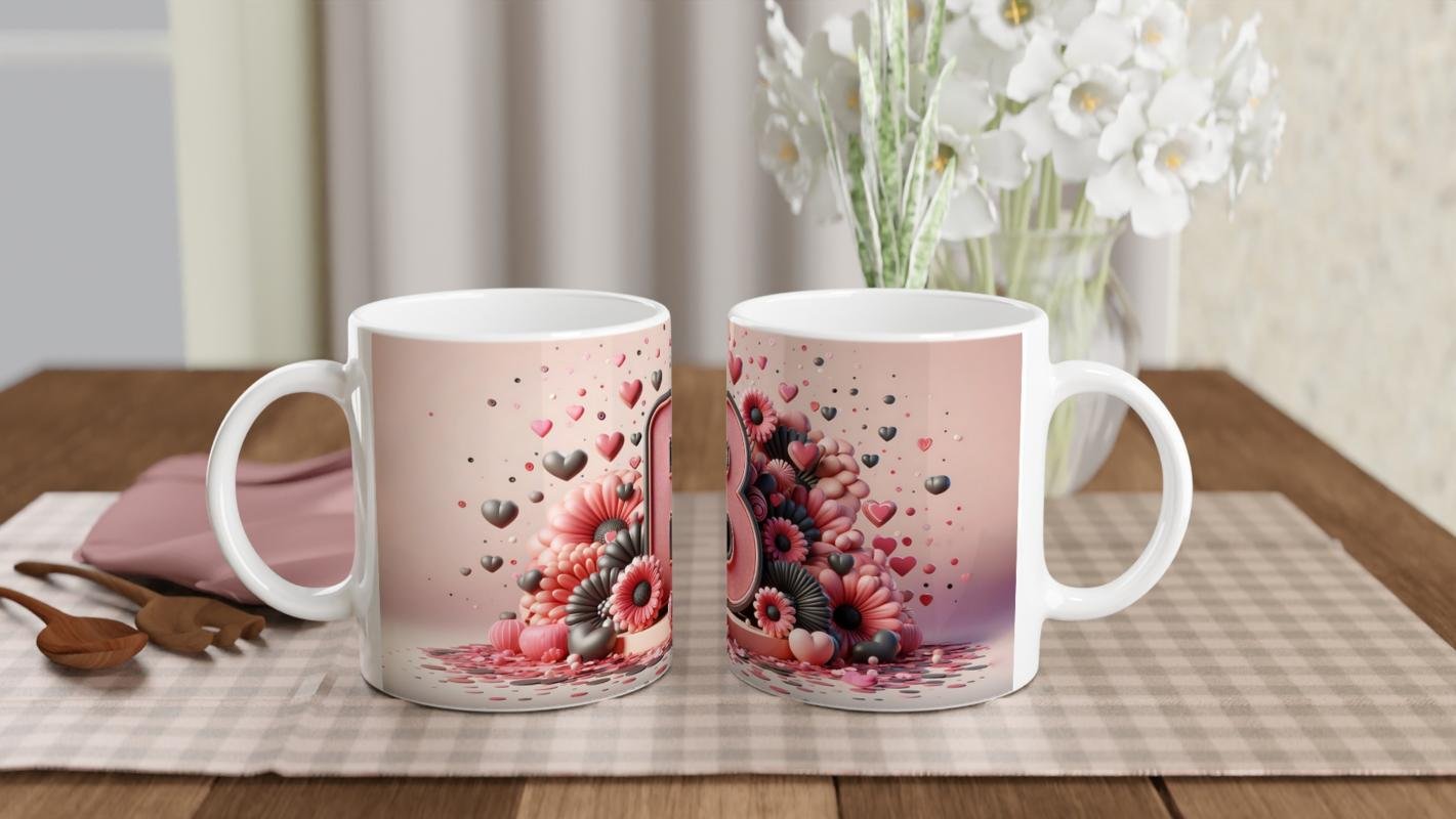 B Harfi Modern Alfabe Kupa Bardak - 5