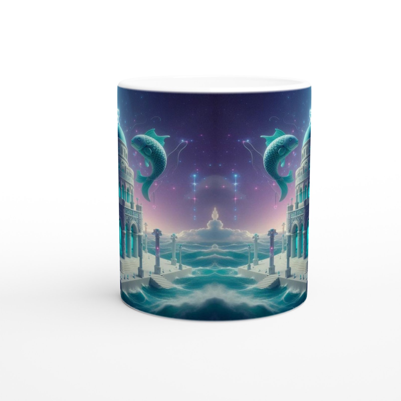 Balık Burcu Baskılı Kahve Kupası - Burçlar Krallığı Şatosu Vs2 - 2