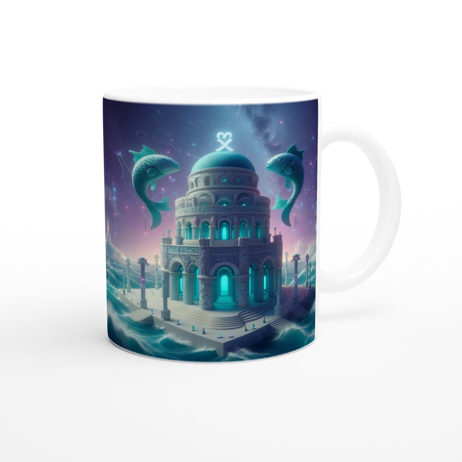 Balık Burcu Baskılı Kahve Kupası - Burçlar Krallığı Şatosu Vs2 - 3