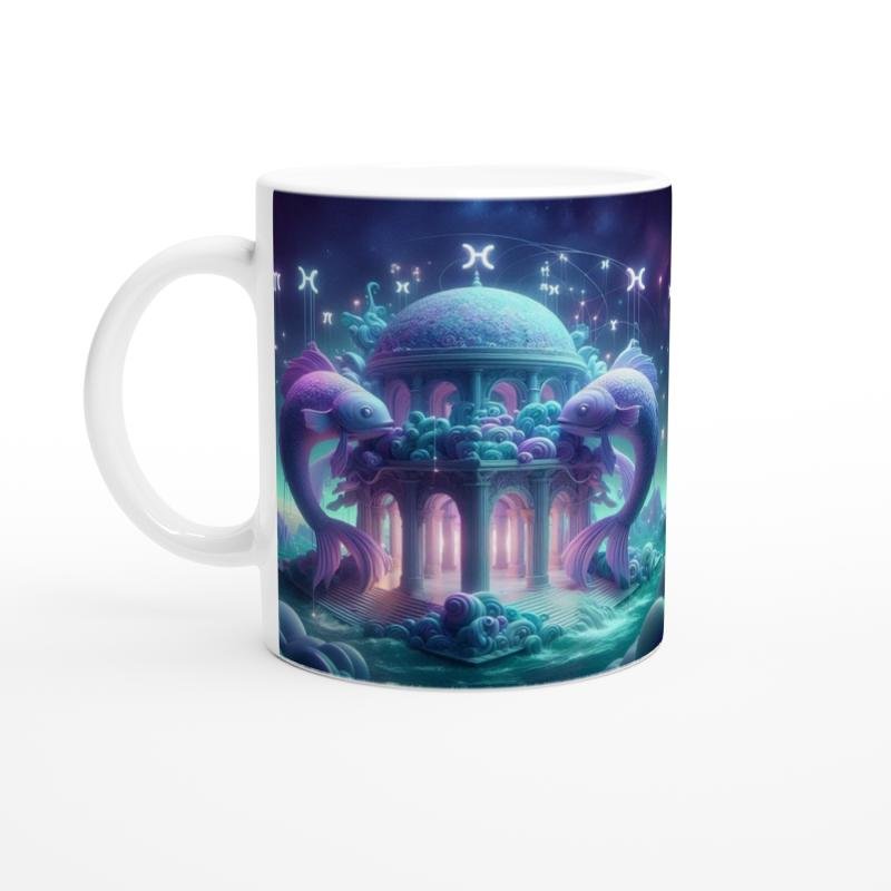 Balık Burcu Baskılı Kahve Kupası - Burçlar Krallığı Şatosu Vs3