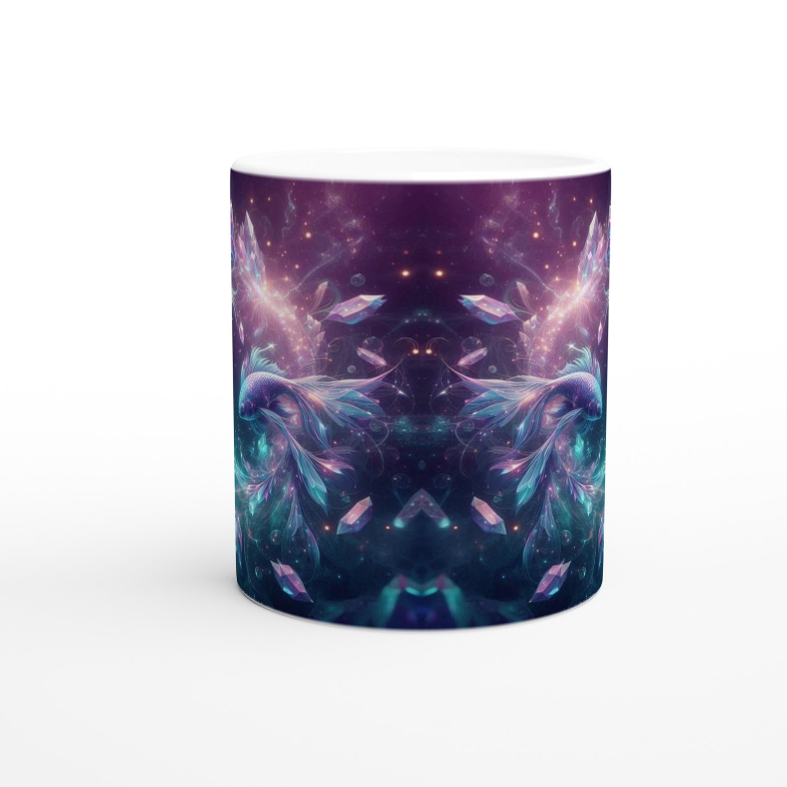 Balık Burcu Baskılı Kahve Kupası - Büyülü Kristal Mağarası Temalı Vs1 - 2