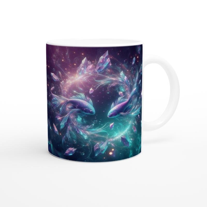 Balık Burcu Baskılı Kahve Kupası - Büyülü Kristal Mağarası Temalı Vs1 - 3