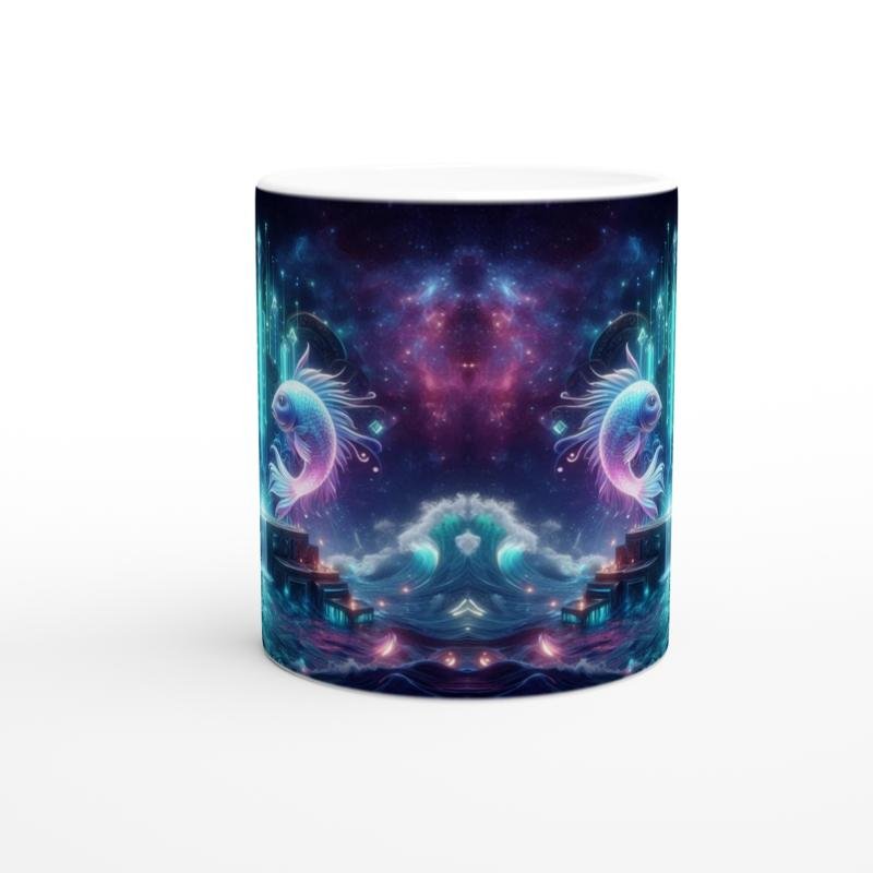 Balık Burcu Baskılı Kahve Kupası - Galaktik Taht Odası Temalı Vs1 - 2