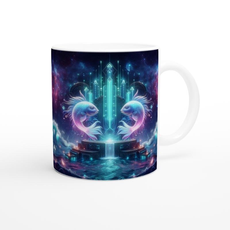 Balık Burcu Baskılı Kahve Kupası - Galaktik Taht Odası Temalı Vs1 - 3