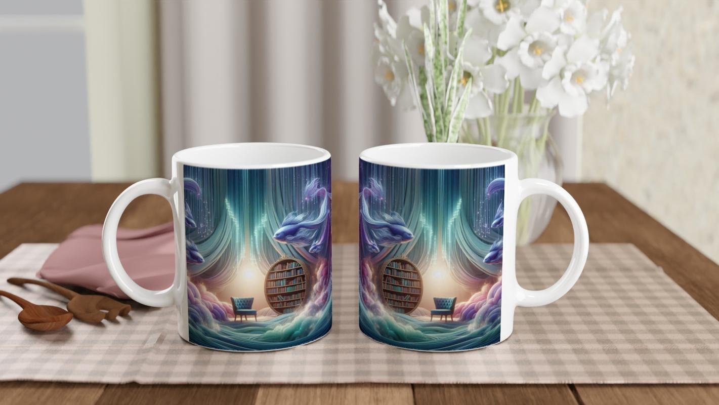 Balık Burcu Baskılı Kahve Kupası - Zodyak Kütüpanesi Vs1 - 5