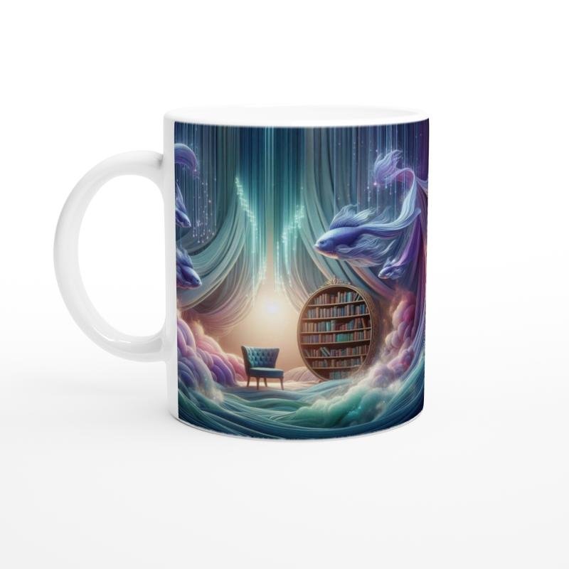 Balık Burcu Baskılı Kahve Kupası - Zodyak Kütüpanesi Vs1