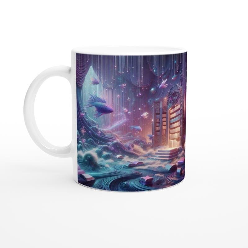 Balık Burcu Baskılı Kahve Kupası - Zodyak Kütüpanesi Vs4