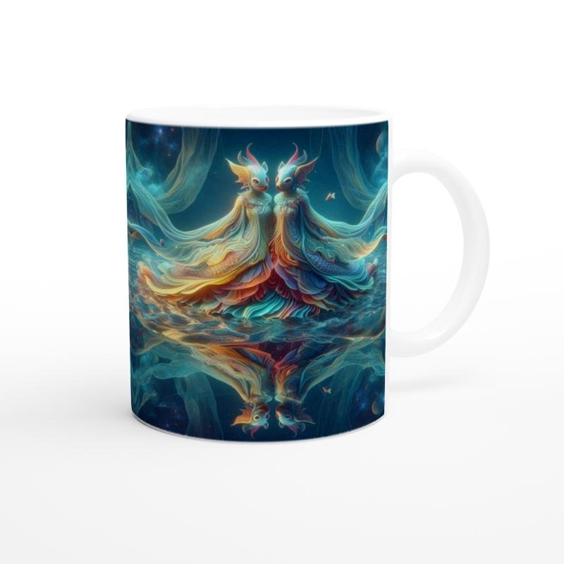 Balık Burcu Baskılı Kahve Kupası - Zodyak Maskeli Balo Vs1 - 3