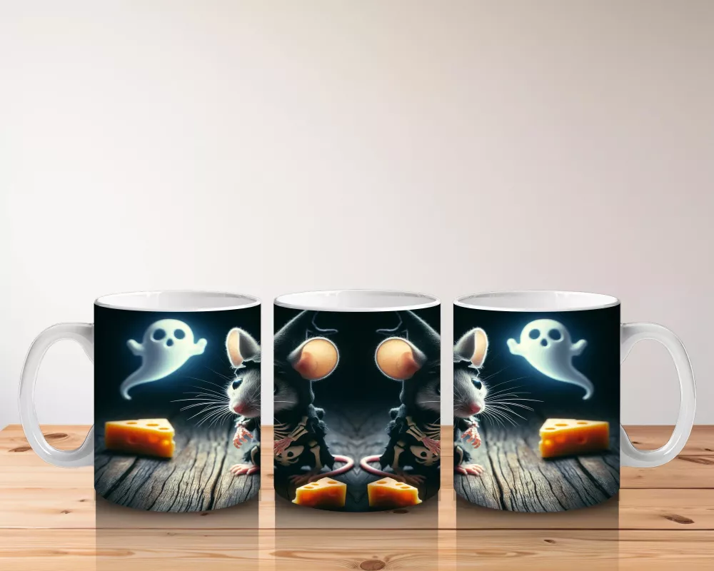 Balkabağı ve Hayalet Figürlü Gotik Cadılar Bayramı Baskılı Kupa Bardak - 5